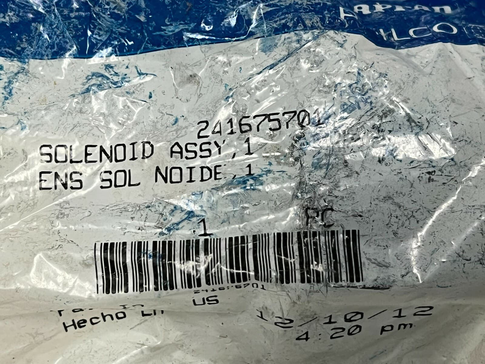 Genuine OEM Frigidaire Refrigerator Ice Dispenser Solenoid 241675704 — thumbnail 3