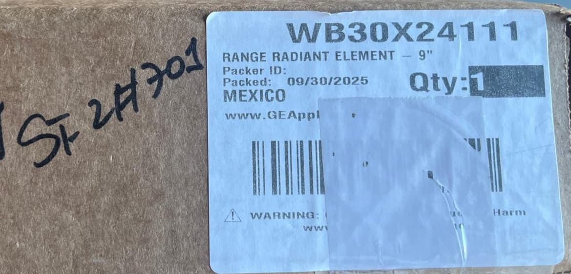 WB30X24111 OEM  GE Element Radiant 9' Dual New Genuine — thumbnail 18