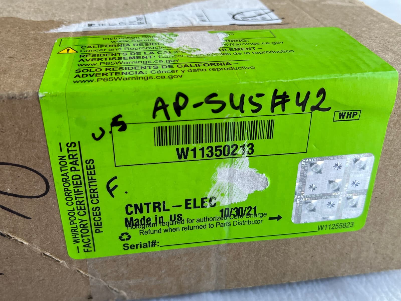 Genuine Whirlpool Dryer Elec Control Board W11350213 — thumbnail 3