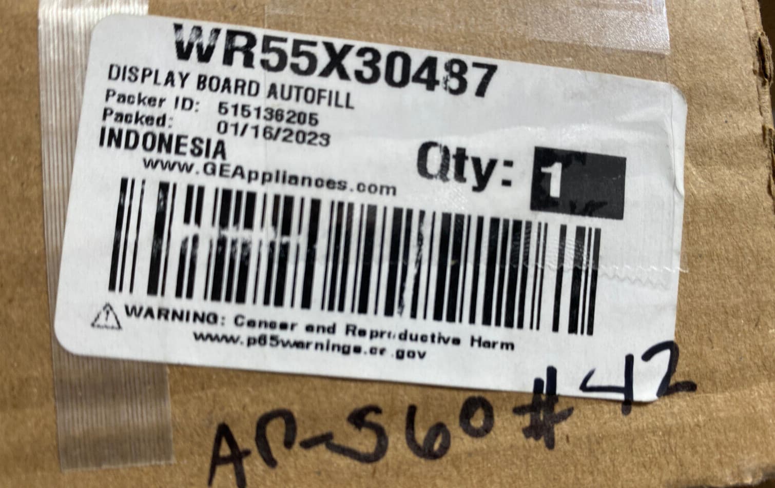 WR55X30487 OEM GE Refrigerator Dispenser Display Control Board  New Genuine — thumbnail 10