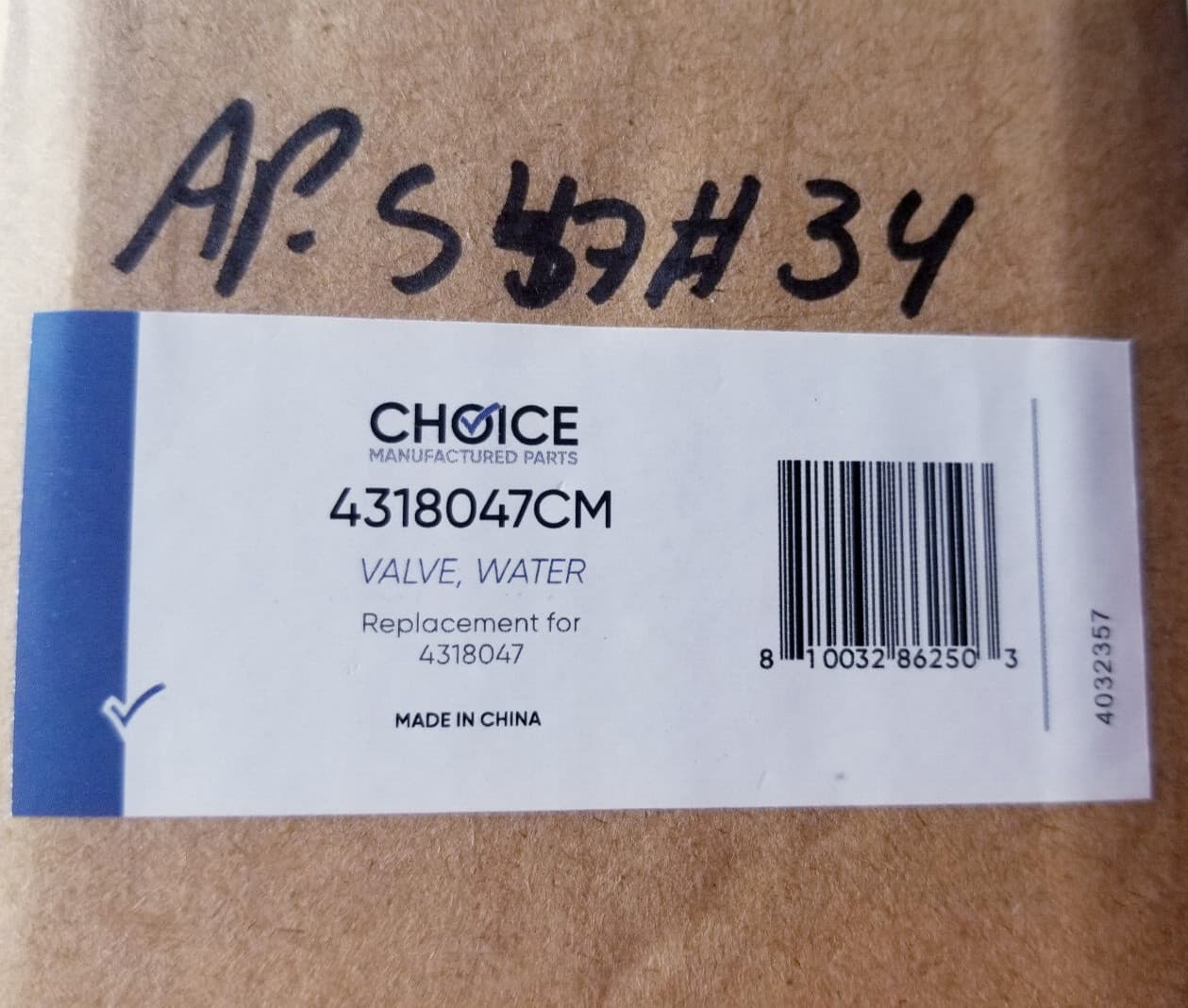 New For Whirlpool  Water Valve Single 4318047 — thumbnail 7