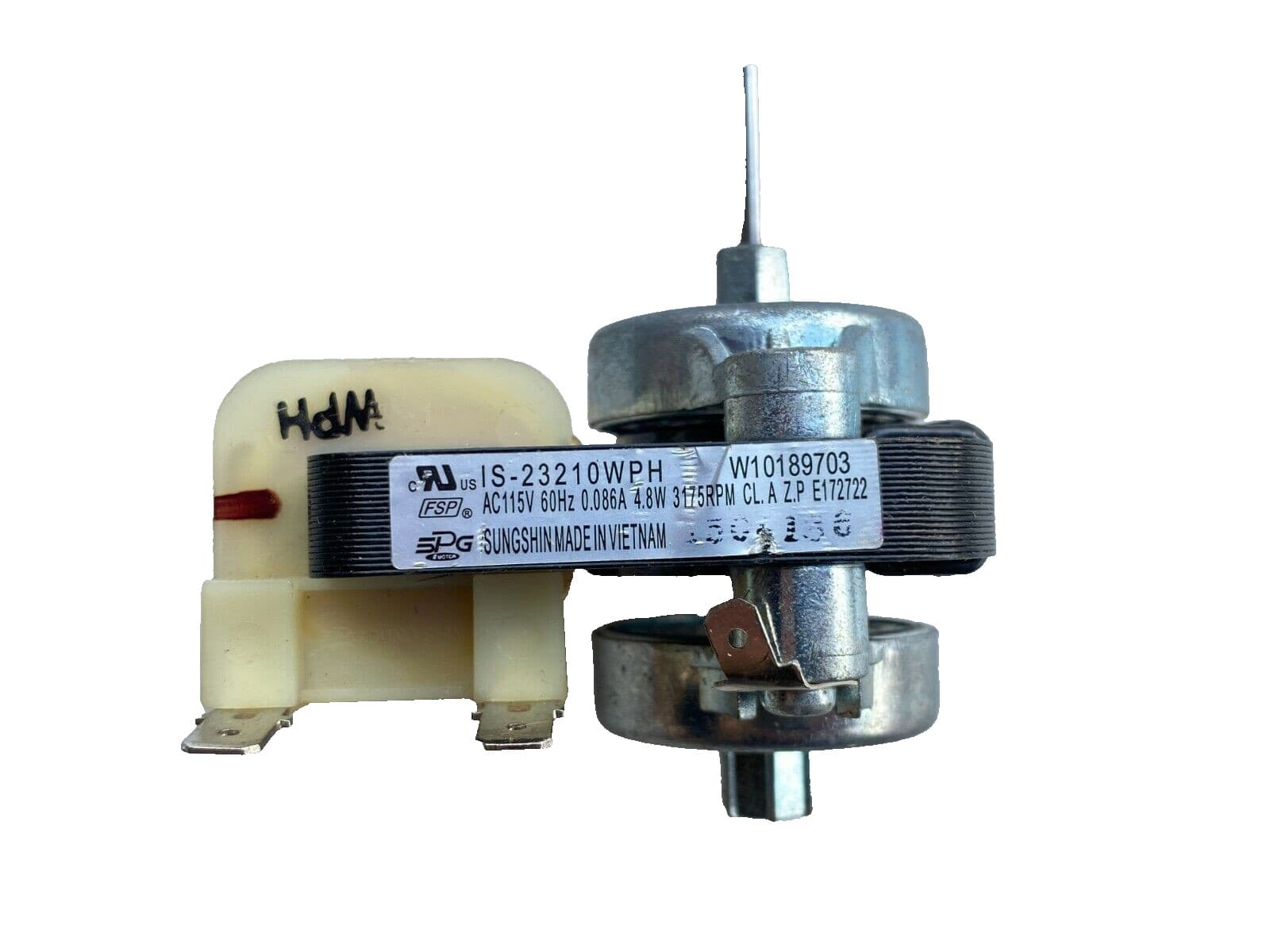 Genuine OEM Whirlpool Refrigerator Evaporator Fan Motor W10189703 — thumbnail 2