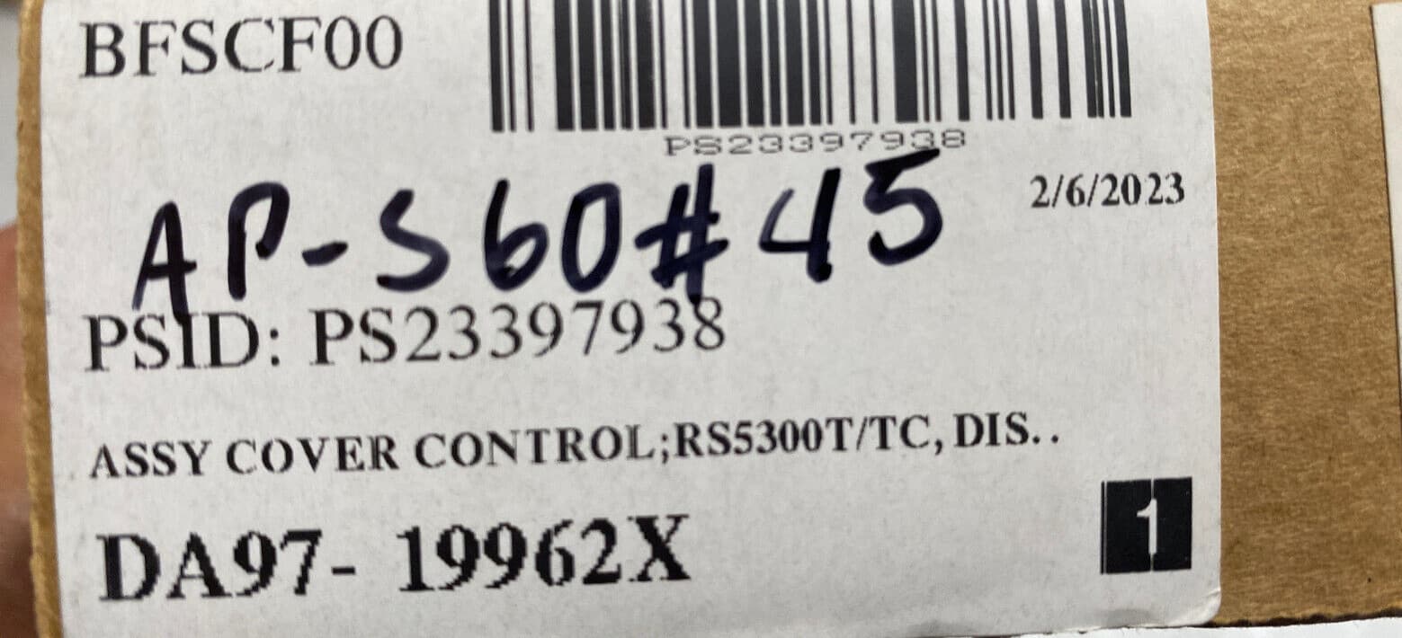 New Genuine OEM Samsung Refrigerator Assy Cover Control  DA97-19962X — thumbnail 4