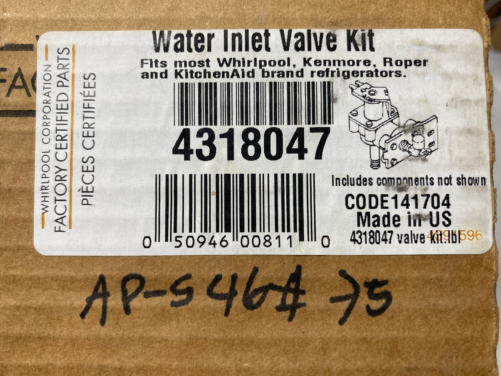 NEW Genuine Whirlpool Refrigerator Water Inlet Valve 4318047 — thumbnail 18
