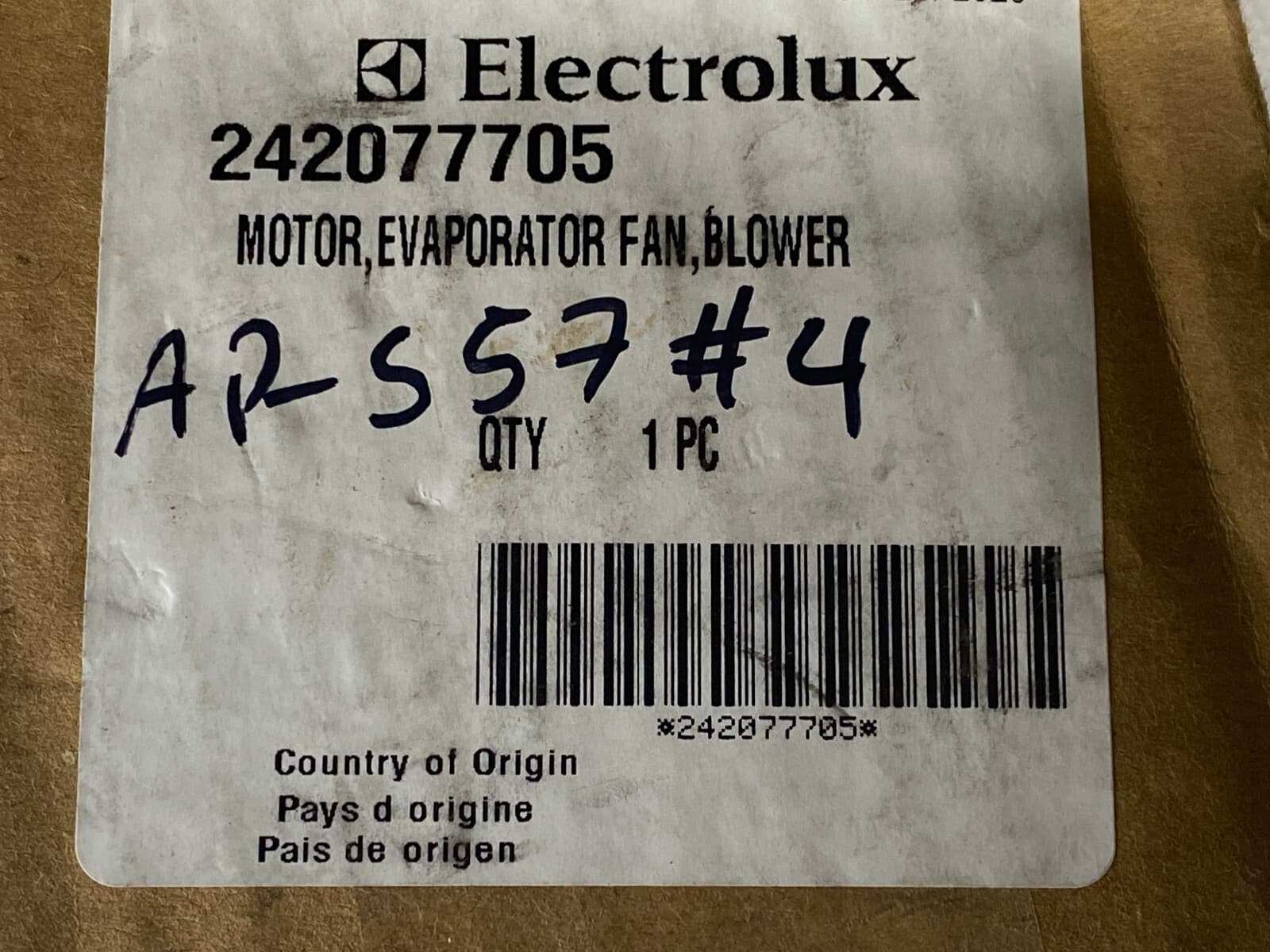 NEW Genuine Frigidaire Refrigerator Evaporator Fan Motor 242077705 — thumbnail 9