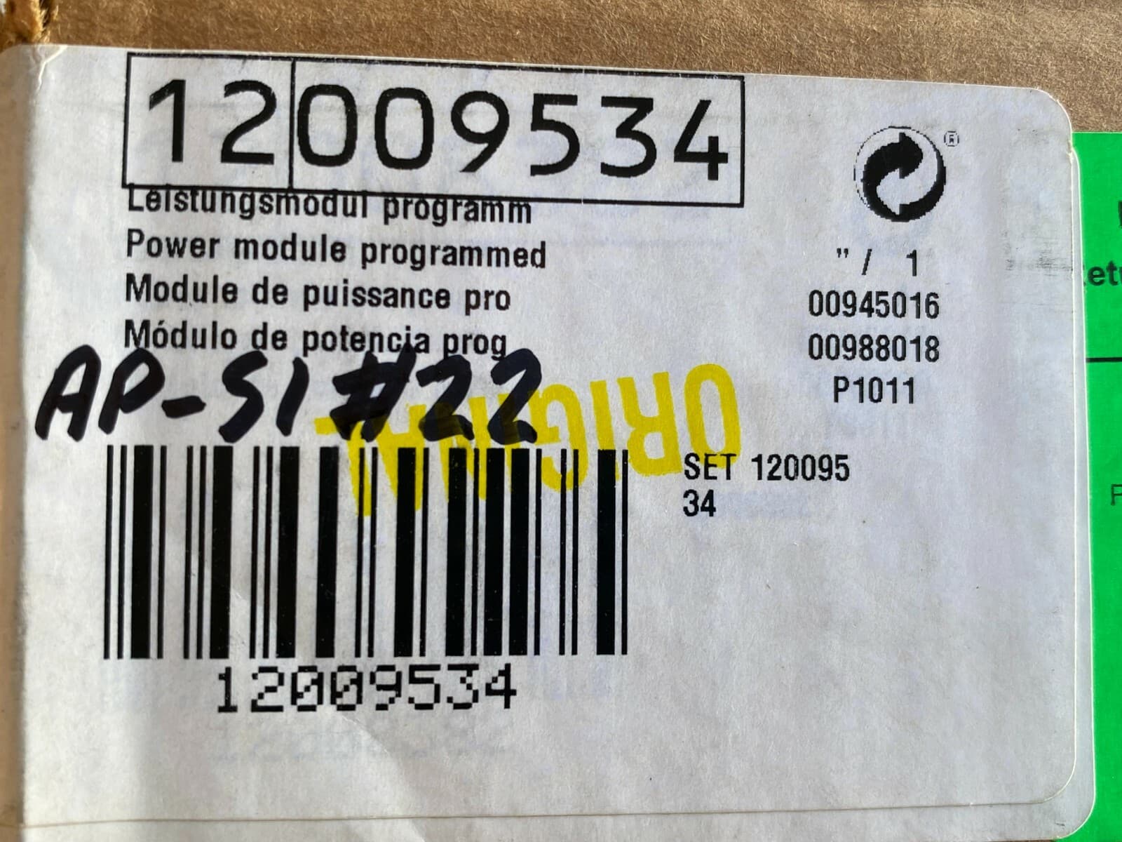 12009534 Genuine OEM Bosch Dishwasher Control Module Programme — thumbnail 5