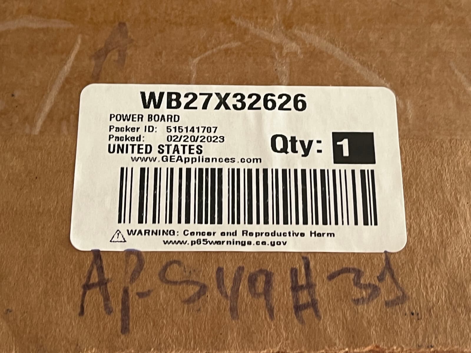 New Genuine GE Microwave Power Board WB27X32626 — thumbnail 3