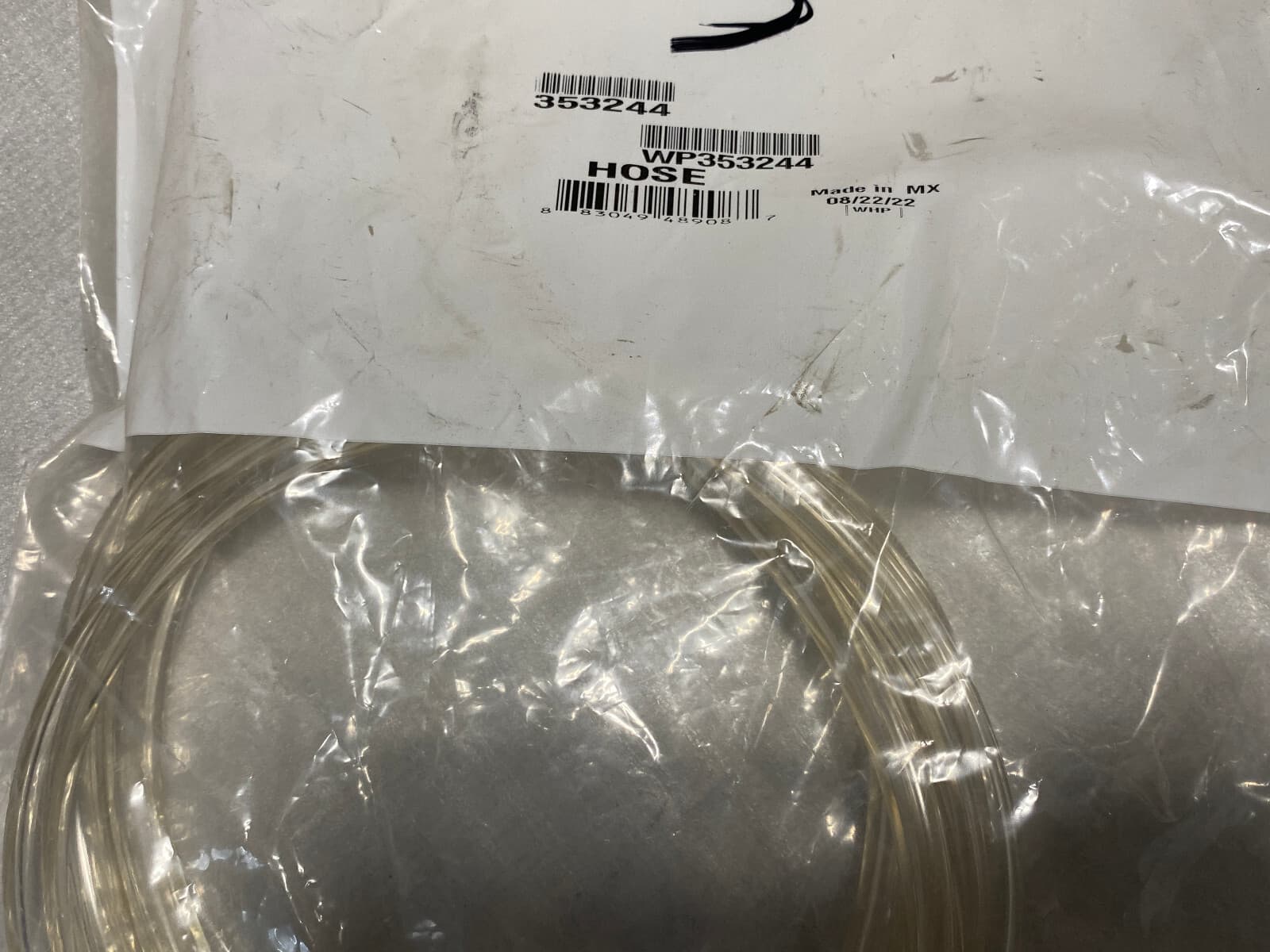 New Genuine OEM Whirlpool Washer Pressure Switch Hose WP353244 353244 — thumbnail 3