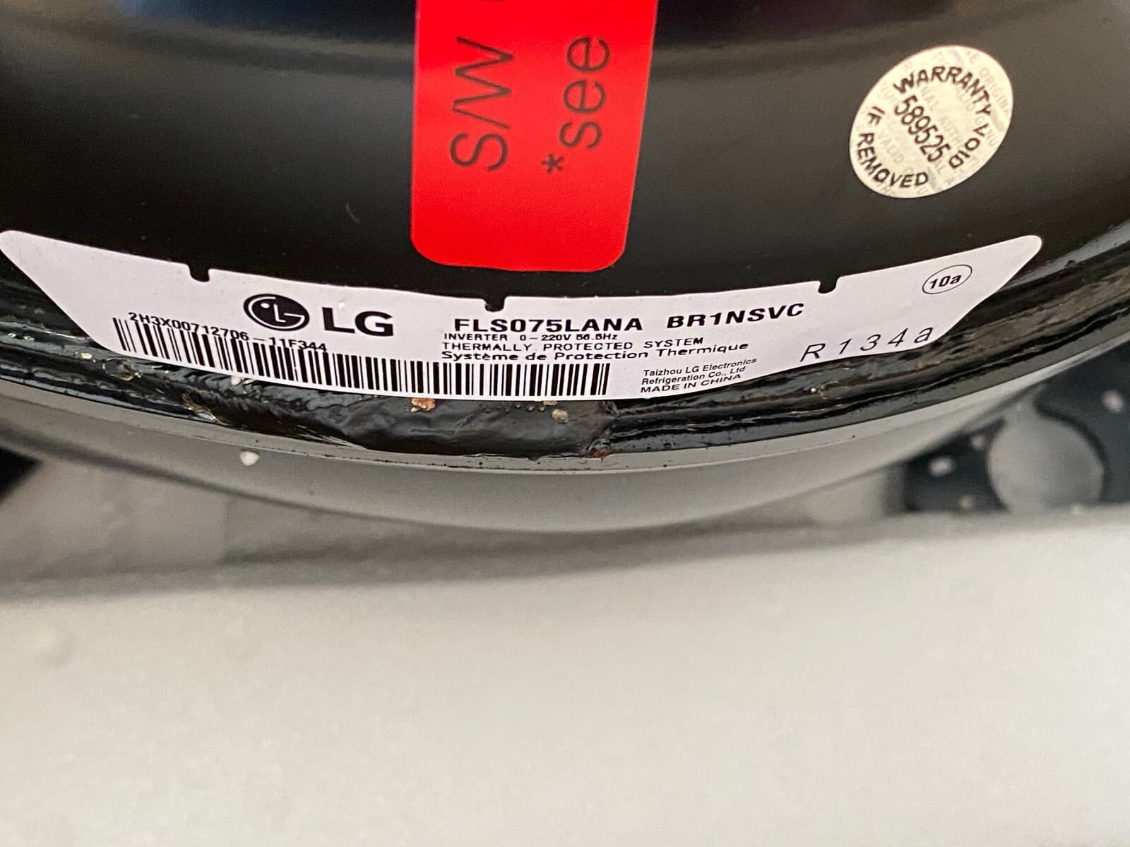 New Genuine OEM LG Kenmore Refrigerator Compressor FLS075LANA TCA38151706 — thumbnail 12