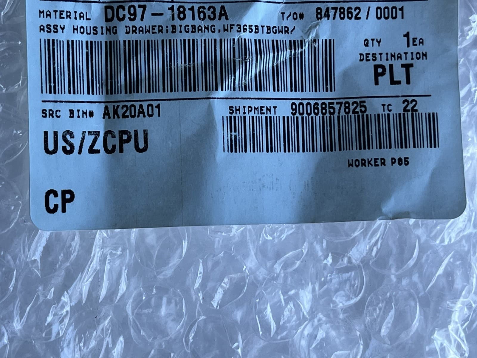 New Genuine OEM Samsung Housing Drawer Assembly WF36J4000AW/A2-00 DC97-18163A — thumbnail 11