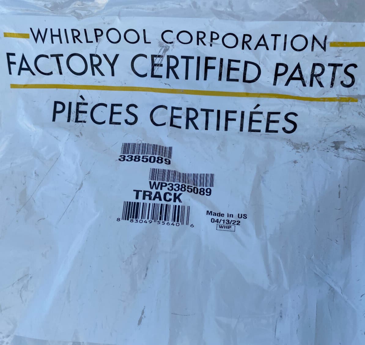 New Genuine OEM Whirlpool Dishwasher Dishrack Slide Rail 3385089 WP3385089 — thumbnail 4