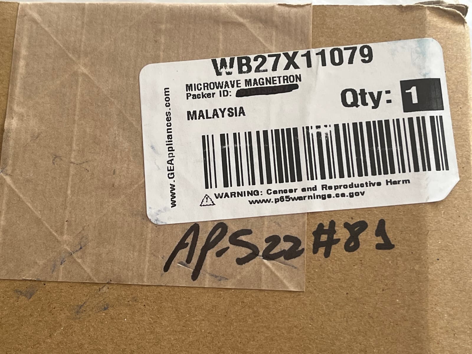 WB27X11079  OEM GE Microwave Magnetron Asm New Genuine — thumbnail 6