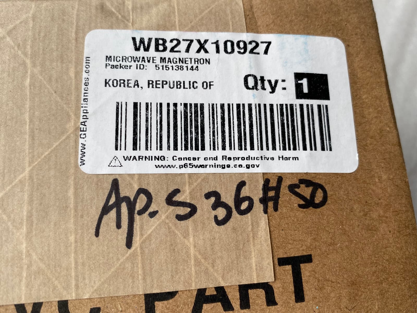 New Genuine GE Microwave Magnetron WB27X10927 — thumbnail 11