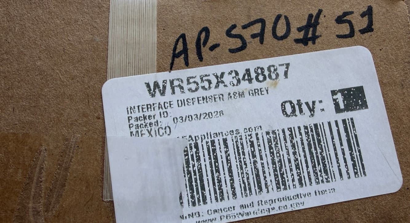 WR55X34887 OEM GE Refrigerator Dispenser Control Panel Assembly New Genuine — thumbnail 3
