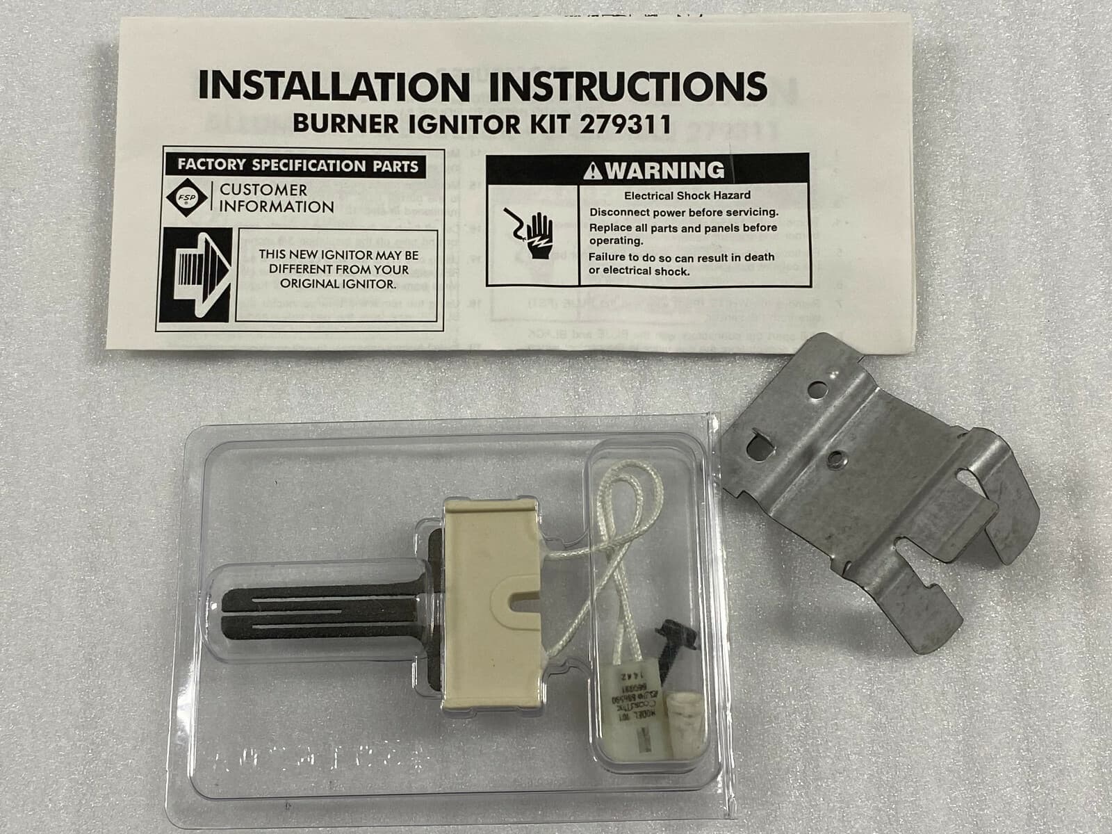 279311 OEM Whirlpool Dryer Burner Igniter Kit New Genuine — thumbnail 2