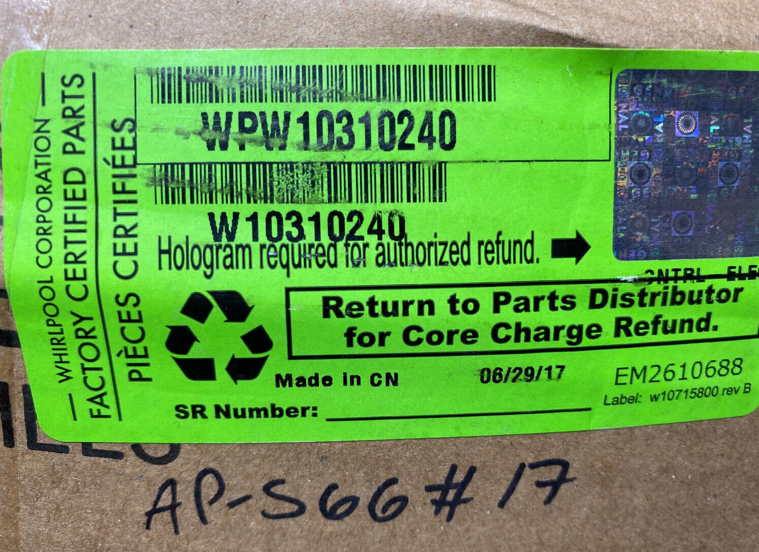 New Genuine OEM Whirlpool Refrigerator Control Board  W10310240 WPW10310240 — thumbnail 5