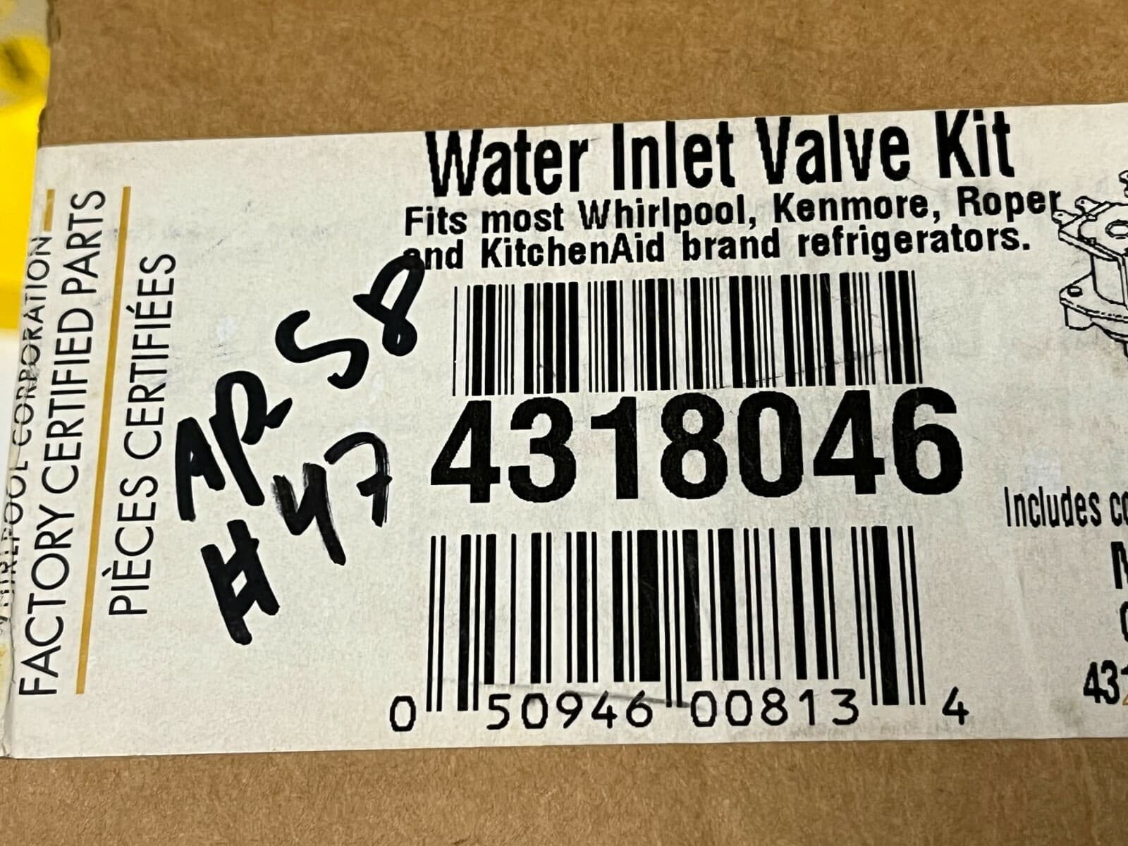 4318046  NEW OEM Genuine Whirlpool Refrigerator Water Inlet Valve Kit — thumbnail 8