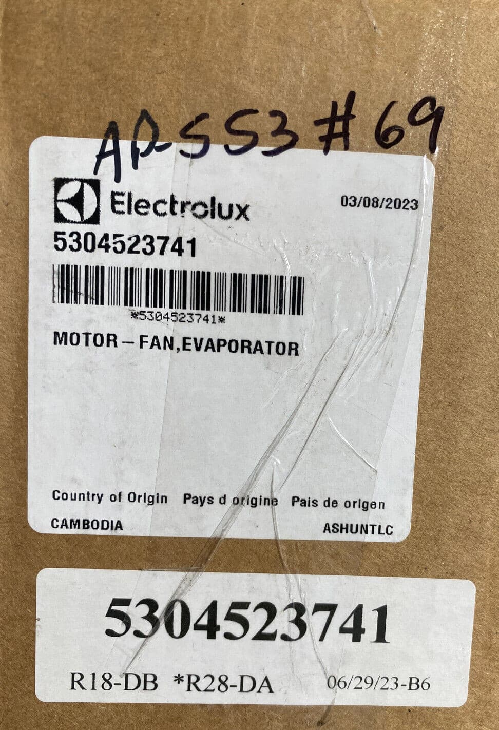 New Genuine OEM Frigidaire Refrigerator Evaporator Fan Motor Kit  5304523741 — thumbnail 4