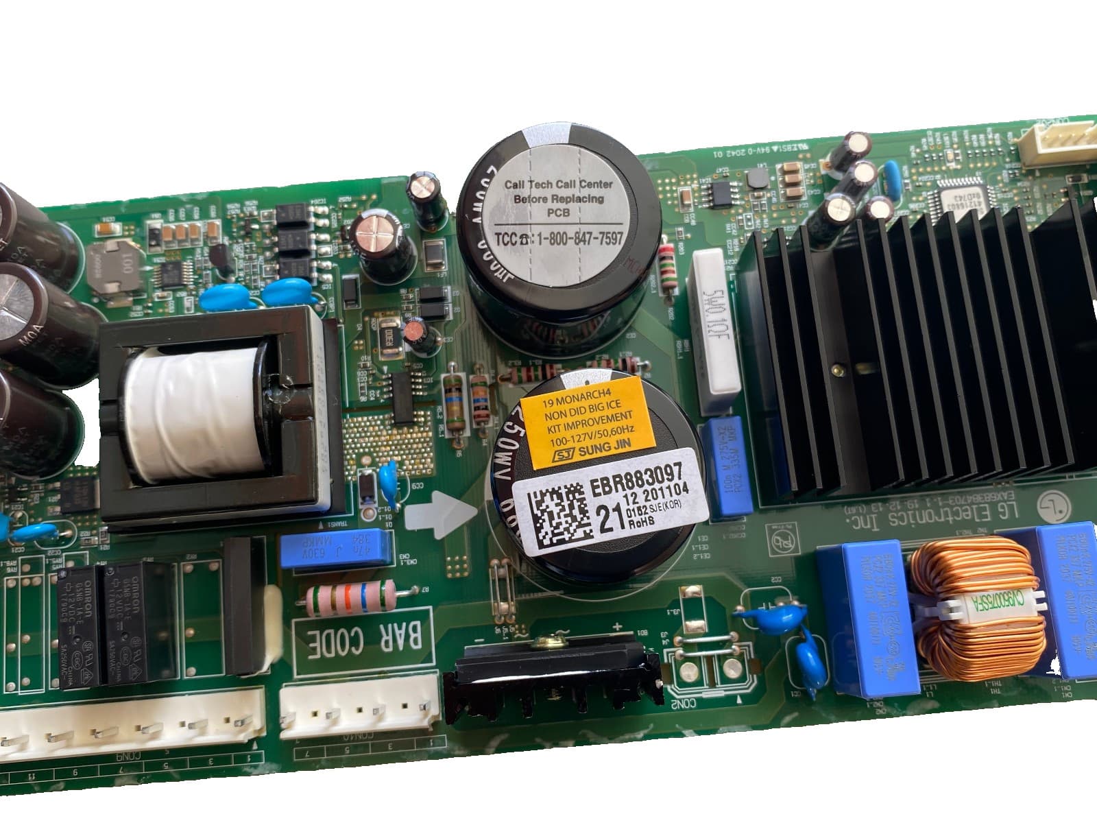 EBR88309721 OEM LG Refrigerator Main Control Board Assembly New Genuine — thumbnail 2