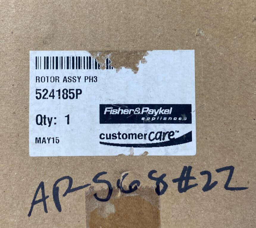 New Genuine OEM Fisher & Paykel Dishwasher Rotor Assembly 524185P — thumbnail 3