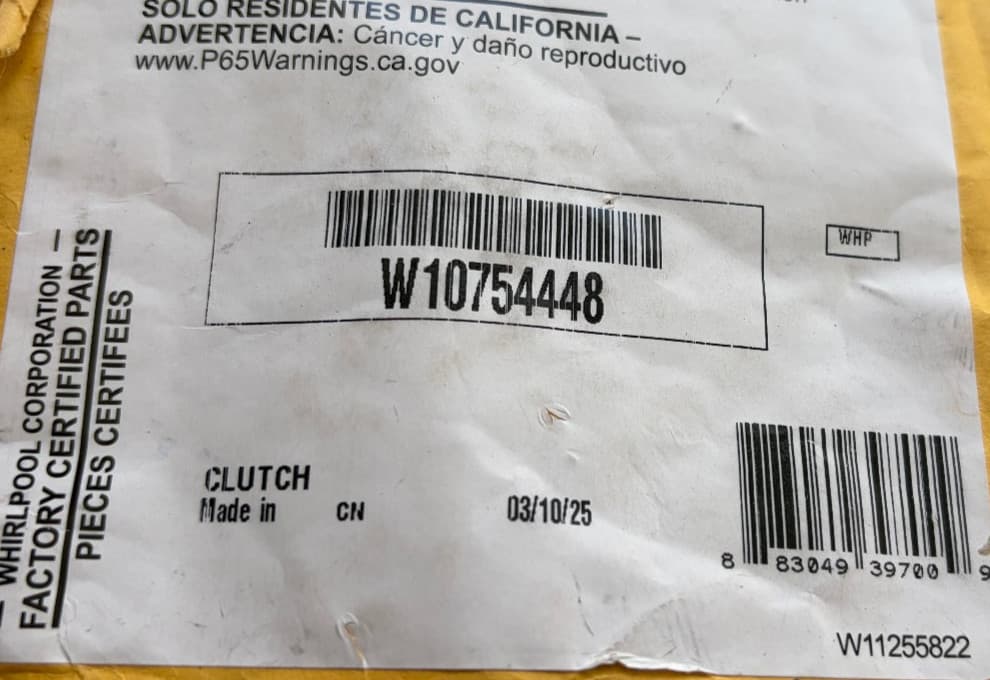 W10754448 OEM Whirlpool Washer Clutch New Genuine — thumbnail 3
