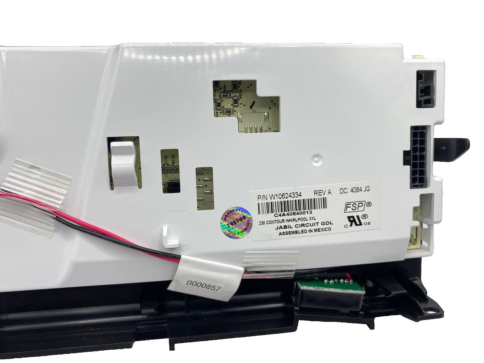 Genuine OEM Whirlpool Refrigerator Display Control Board (Black) W10624334 — thumbnail 2