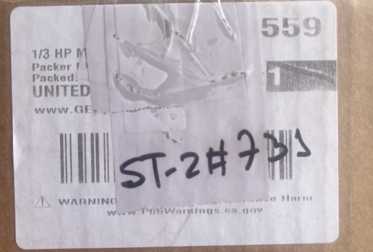 WH03X29559  OEM GE Washer  1/3 Hp Motor & Nut New Genuine — thumbnail 9