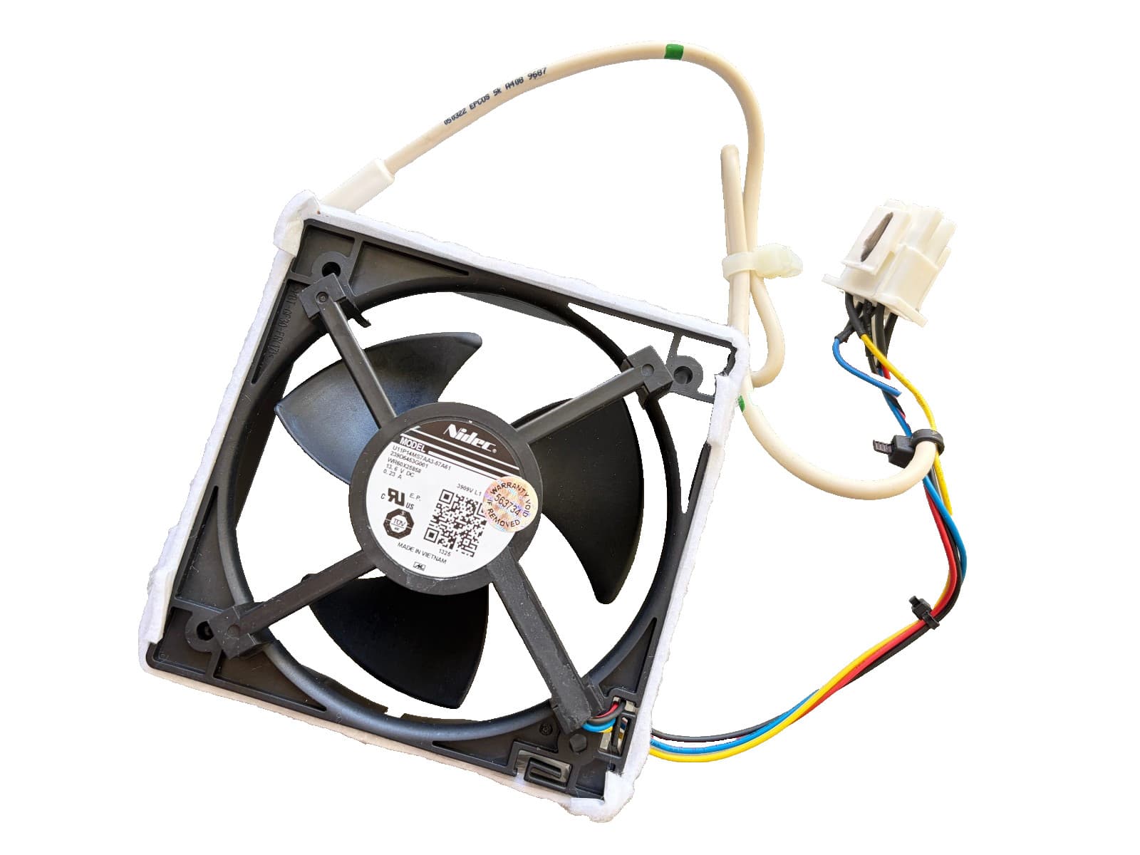 WR60X35669 OEM GE Refrigerator Freezer Fan With Felt New Genuine