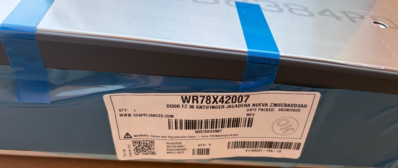 WR78X42007 OEM  GE Freezer Drawer Stainless Steel New Genuine — thumbnail 3