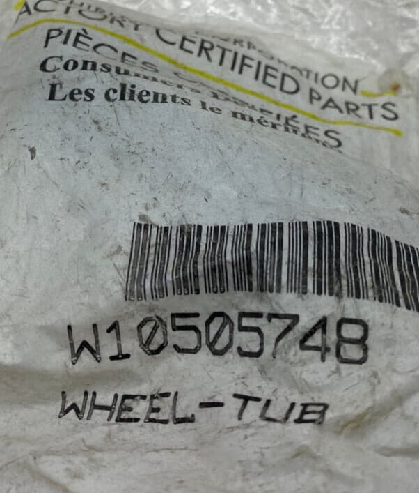 W10505748 OEM Whirlpool Dishwasher Wheel (Set of 2) New Genuine — thumbnail 4