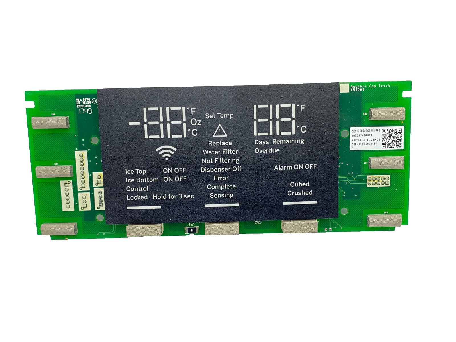 New Genuine OEM GE Refrigerator Dispenser Display Control Board WR55X27267