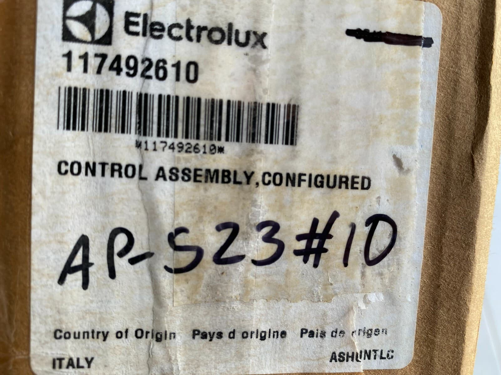Genuine OEM Frigidaire Dishwasher Control Assembly Configured 117492610 — thumbnail 3