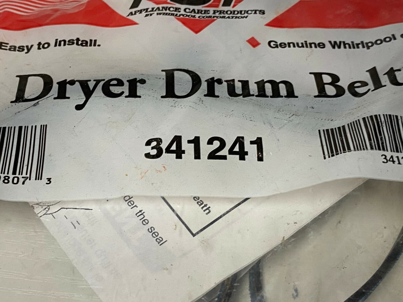 341241  OEM Whirlpool Dryer Drum Belt  (2 Pack) New Genuine — thumbnail 9