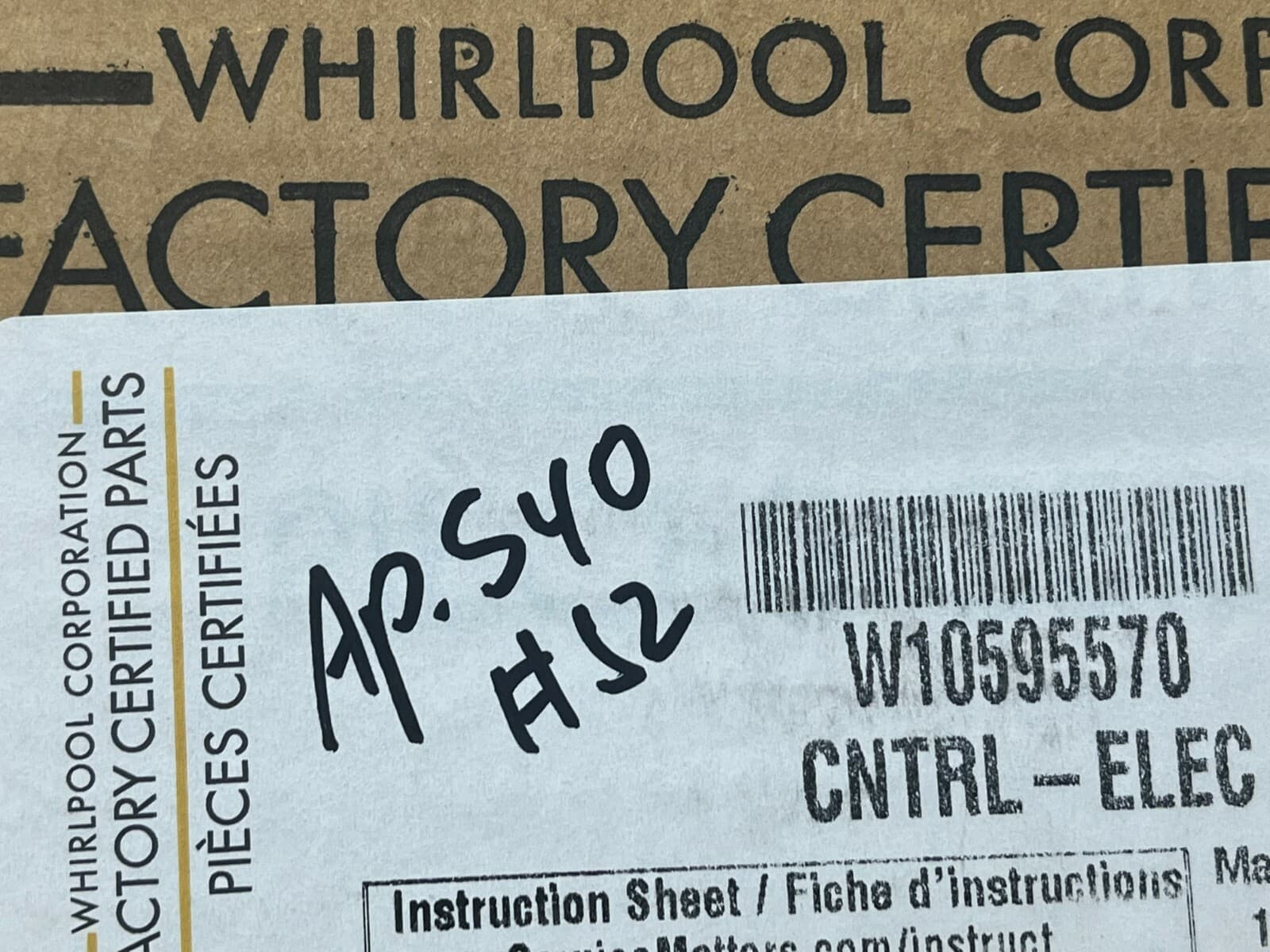 W10595570  NEW   Genuine OEM Whirlpool Dishwasher Control Board Kit — thumbnail 3
