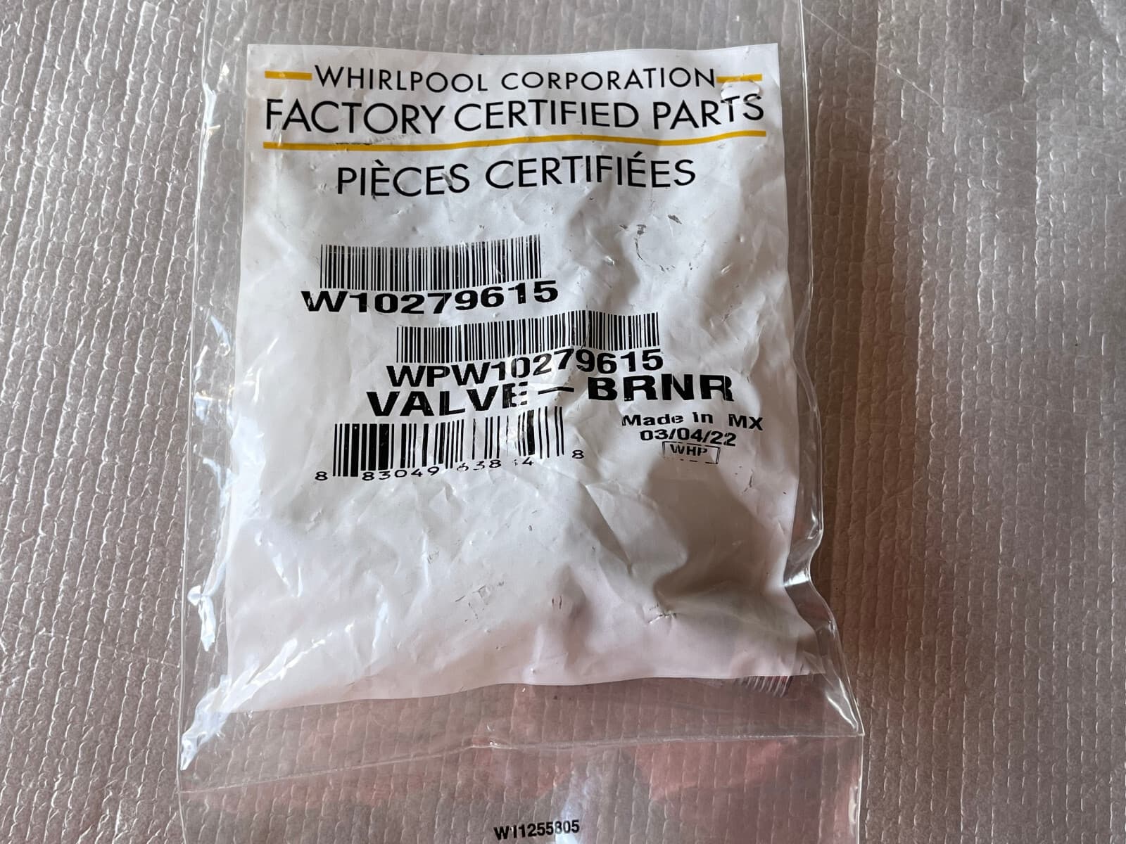 New Genuine Whirlpool  Range Surface Burner Valve WPW10279615 — thumbnail 4