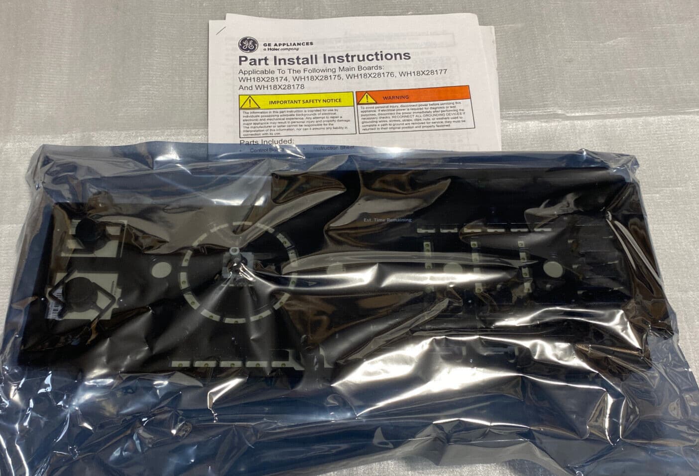 New Genuine OEM GE Washer Main User Interface Control Board WH18X28177 — thumbnail 4