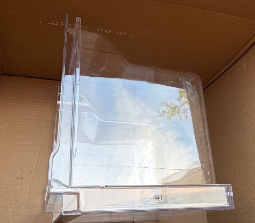 WR71X47951 OEM GE Refrigerator Lower Bin-Clear New Genuine — thumbnail 2