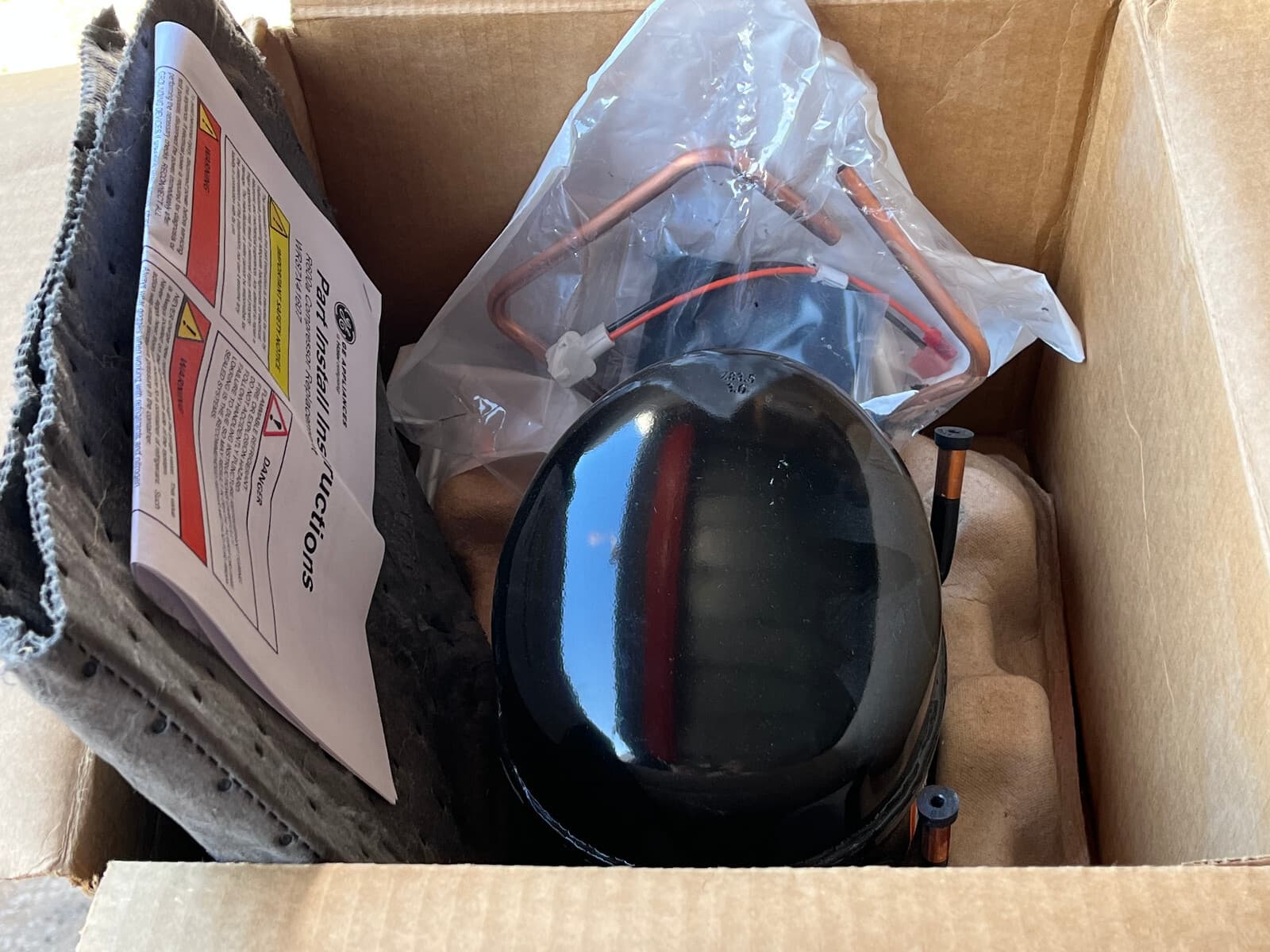 WR87X41607  OEM GE Refrigerator  Compressor Meizhi Kit  EZ80H1Y-U New Genuine — thumbnail 5