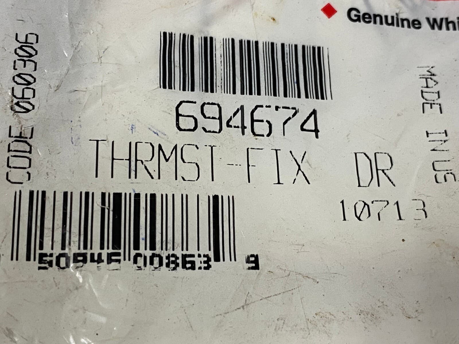 NEW Genuine OEM  Whirlpool Adjustable Dryer Cycling Thermostat 694674 — thumbnail 5