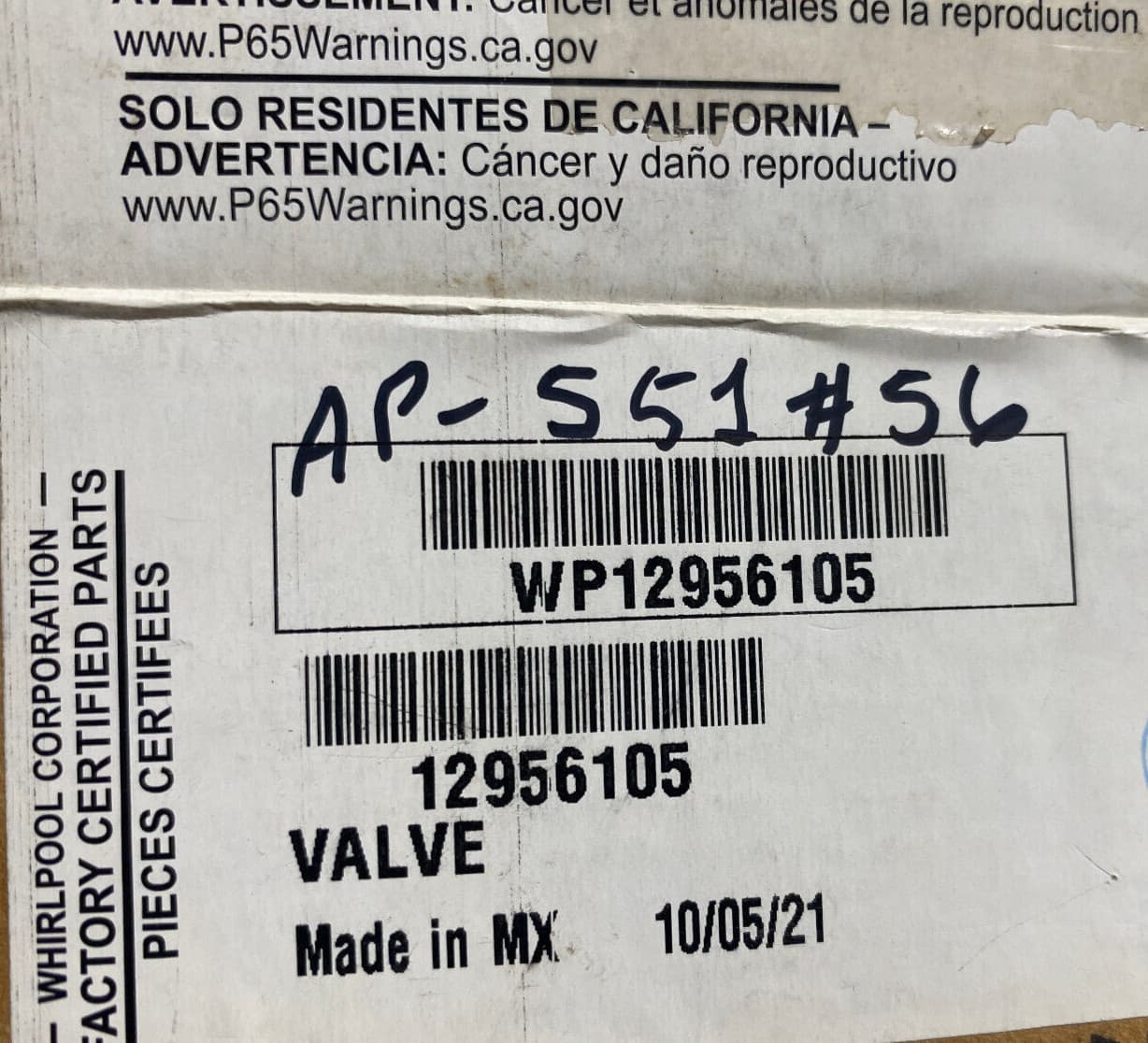 New Genuine OEM Whirlpool Refrigerator Water Inlet Valve WP12956105 12956105 — thumbnail 4