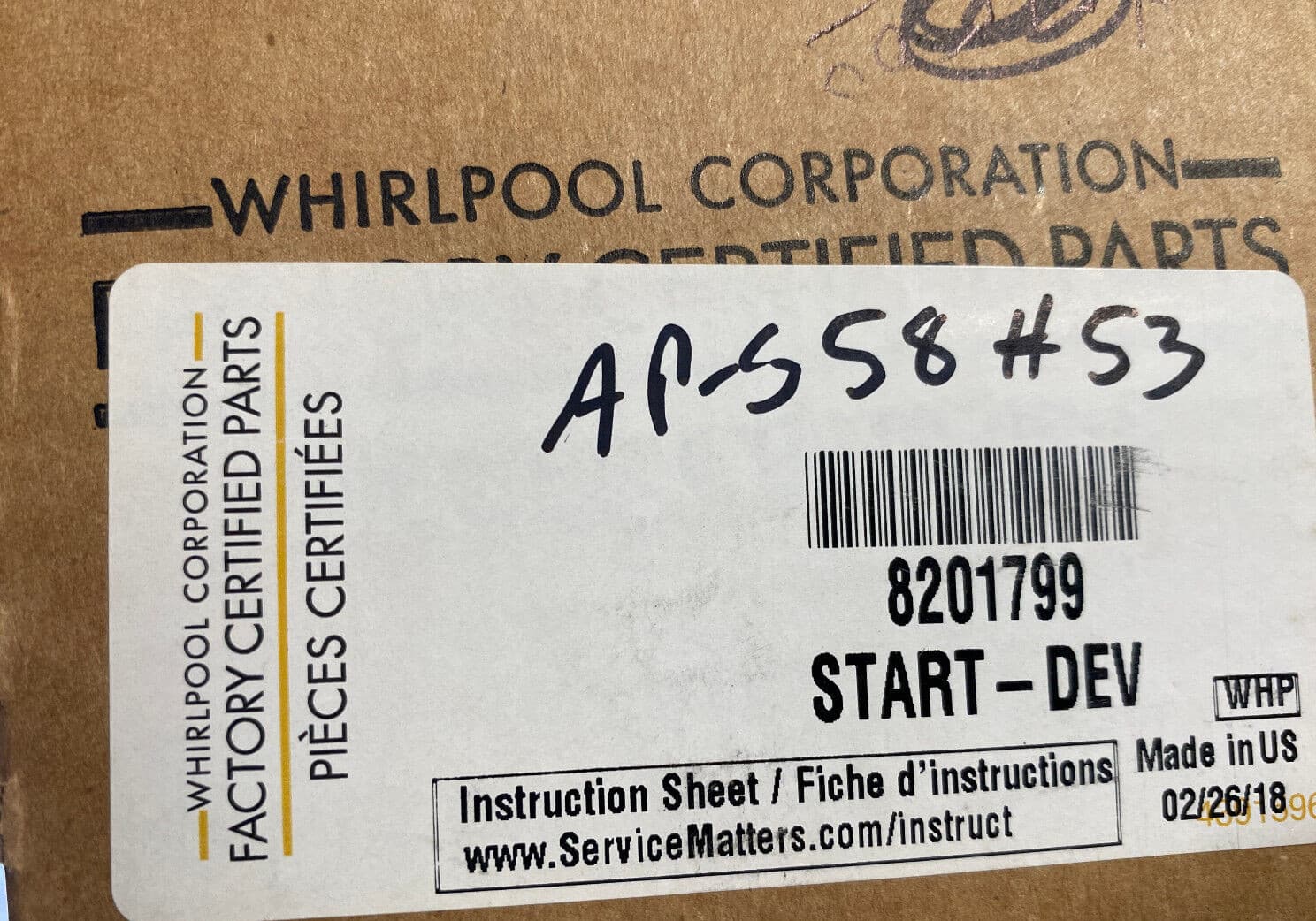 8201799 OEM Whirlpool Refrigerator Compressor Start Relay Kit  NEW Genuine — thumbnail 11