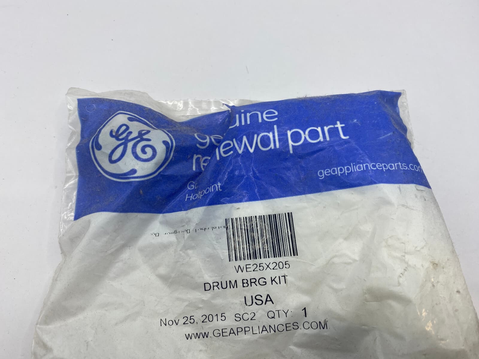 New Genuine OEM GE Dryer Drum Bearing Kit WE25X205 — thumbnail 2