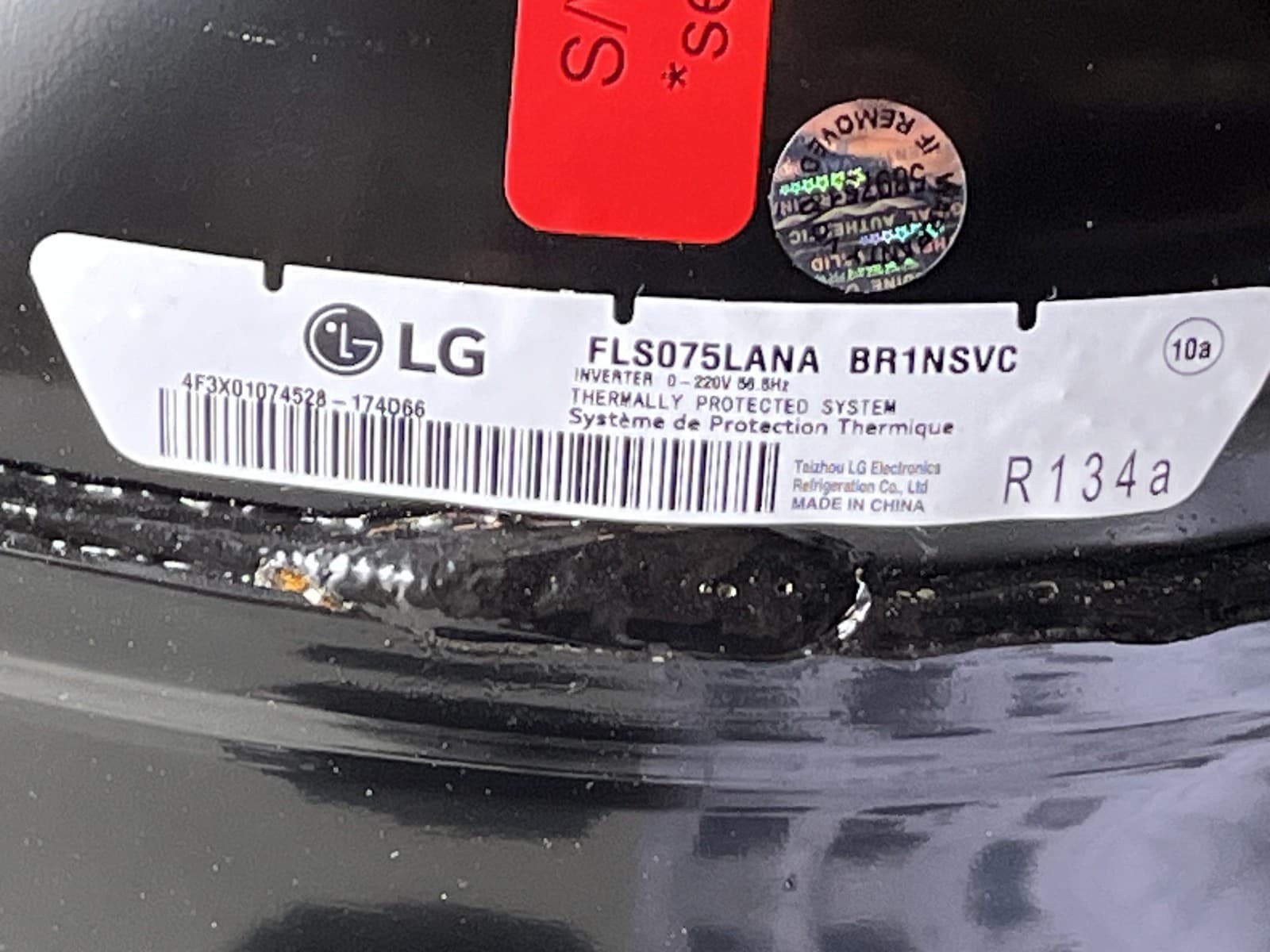 New Genuine OEM LG Kenmore Refrigerator Compressor FLS075LANA TCA38151706 — thumbnail 20