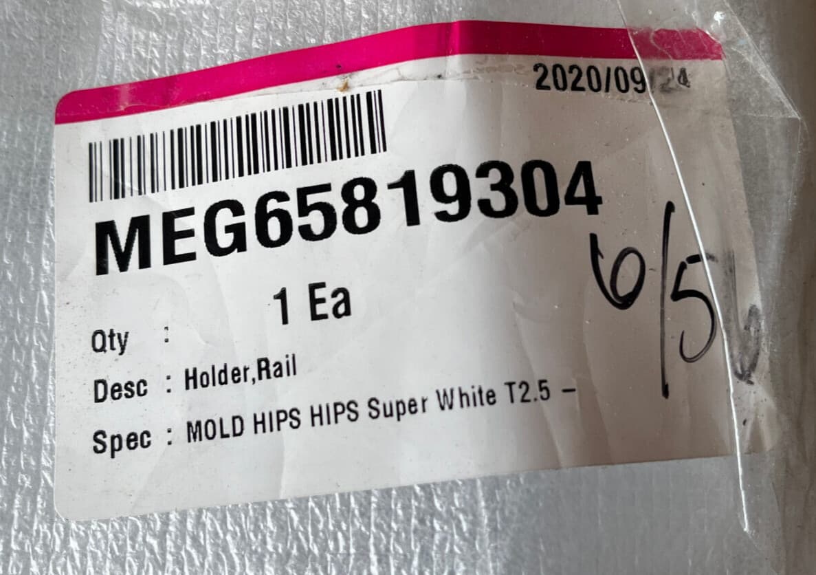 New Genuine LG Refrigerator Rail Holder Set MEG65819303 MEG65819304 — thumbnail 6