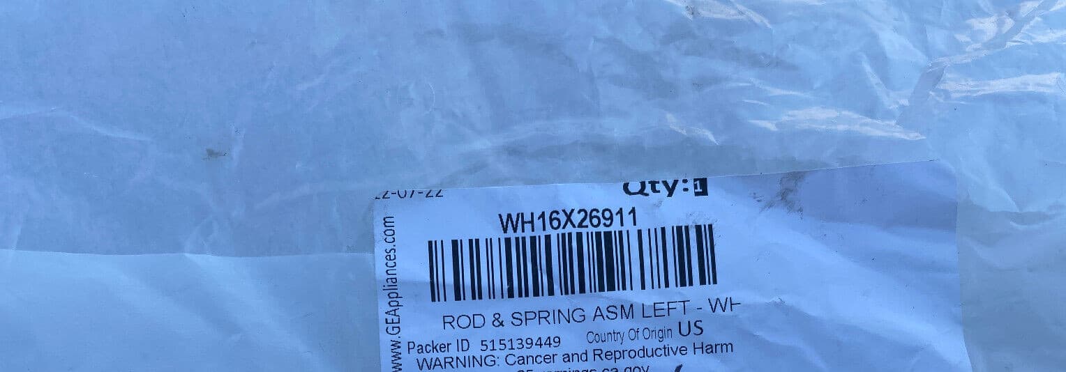 Genuine OEM GE  Washer Rod and Spring (2 Pack) WH16X26911 — thumbnail 3