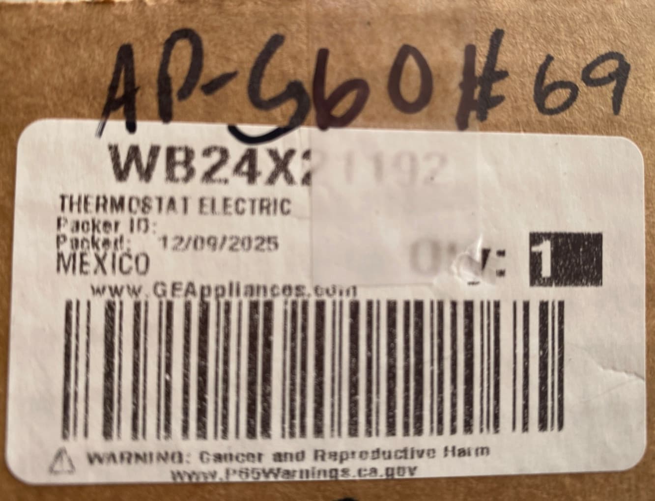 WB24X21192 OEM GE Electric Range Oven Thermostat New Genuine — thumbnail 3