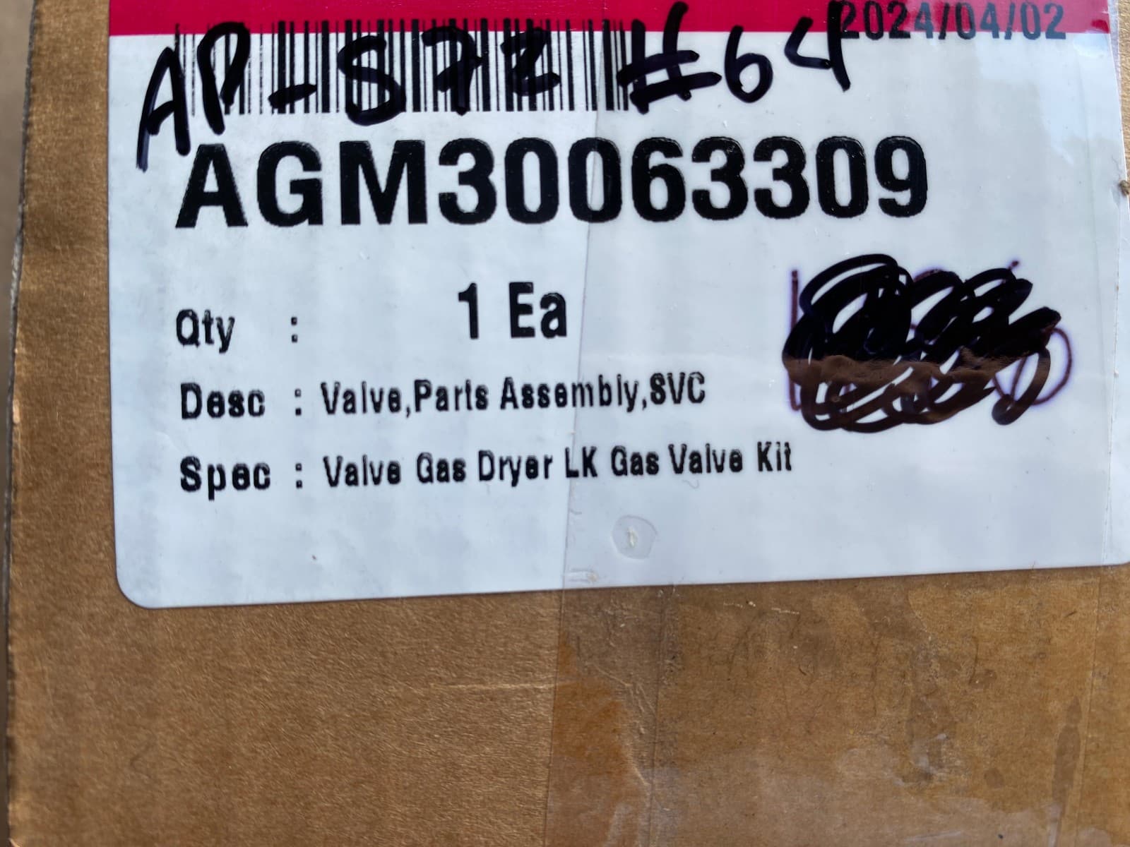 New Genuine OEM LG Dryer Gas Valve Assembly DLGX4501B/00  AGM30063309 — thumbnail 6