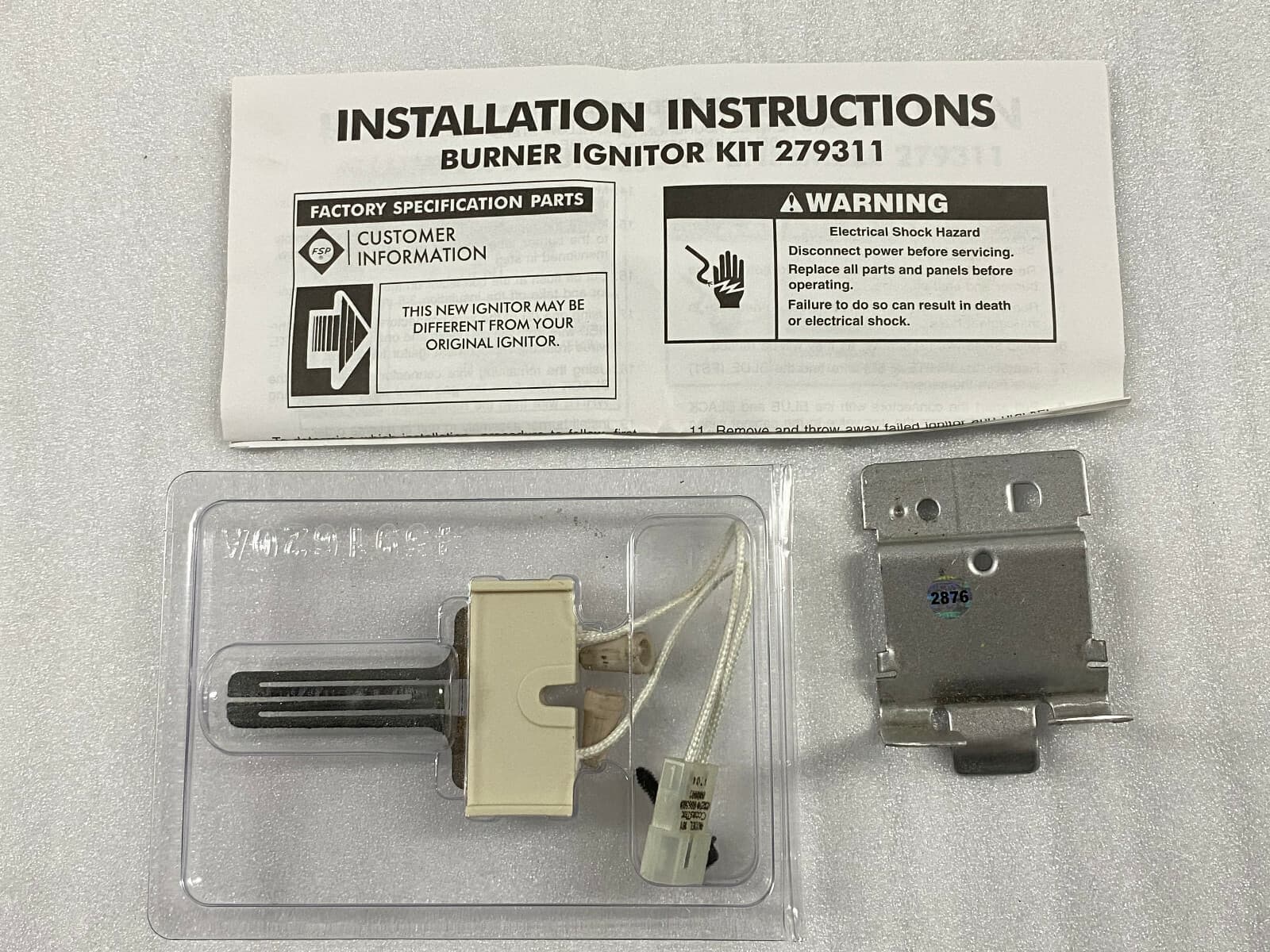 279311 OEM Whirlpool Dryer Burner Igniter Kit New Genuine — thumbnail 6