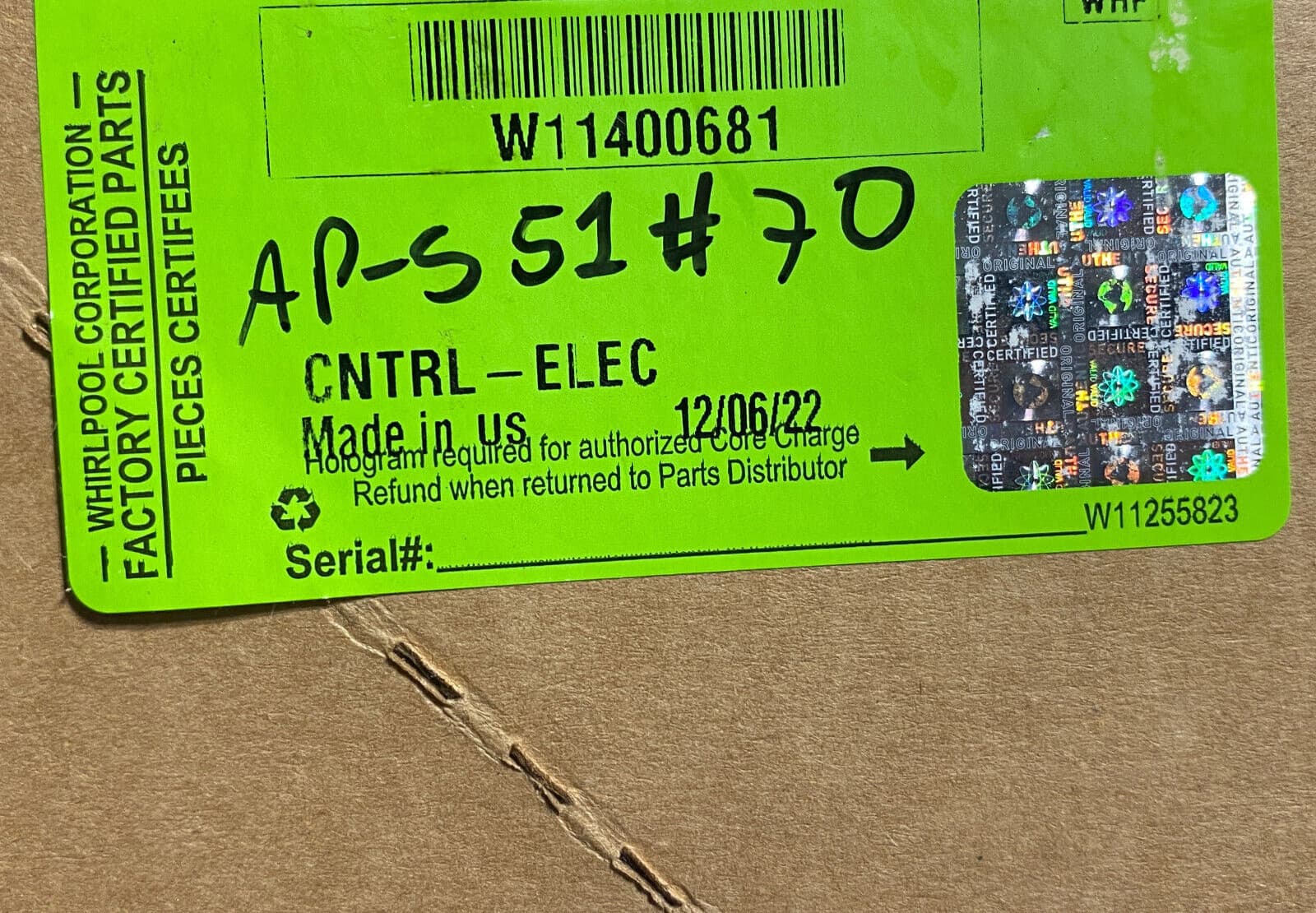 New Genuine OEM Whirlpool Washer Main Control Board  W11170706 W11400681 — thumbnail 7