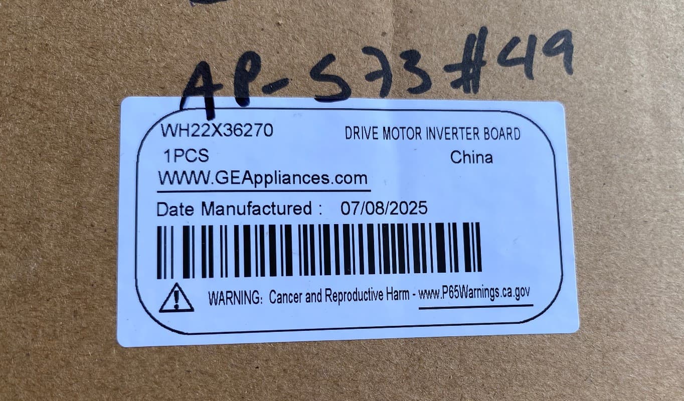 New Genuine OEM GE Washer Motor Inverter Board  PFQ97HSPV0DS WH22X36270 — thumbnail 4